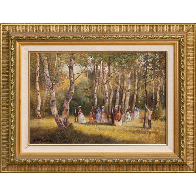 Erik Freyman, Afternoon Party, Acrylic For Sale