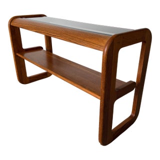 1970s Mid-Century Modern Lou Hodges for Mersman Oak Console / Sofa Table For Sale