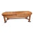 Vintage Heavy Pine Wood Irish Wake Table Drop Leaf Long Oval Dining Kitchen Farmhouse Work For Sale