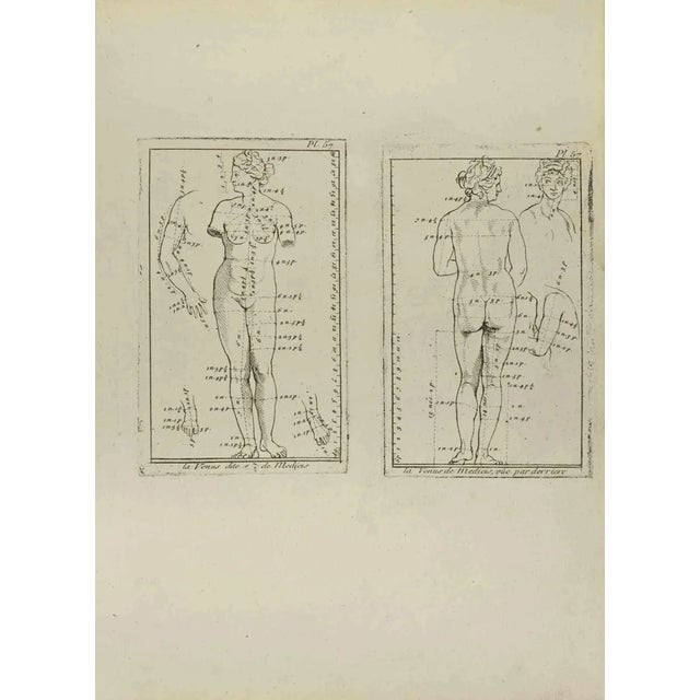 Jean François Poletnich, Venus, Etching, 18th Century For Sale