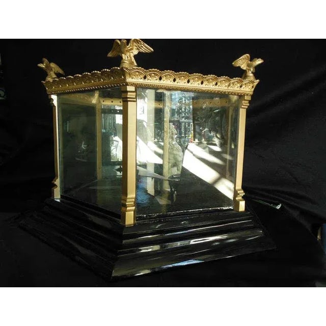 Folk Art Vintage Hexagonal Fish Tank With Fountain For Sale - Image 3 of 11