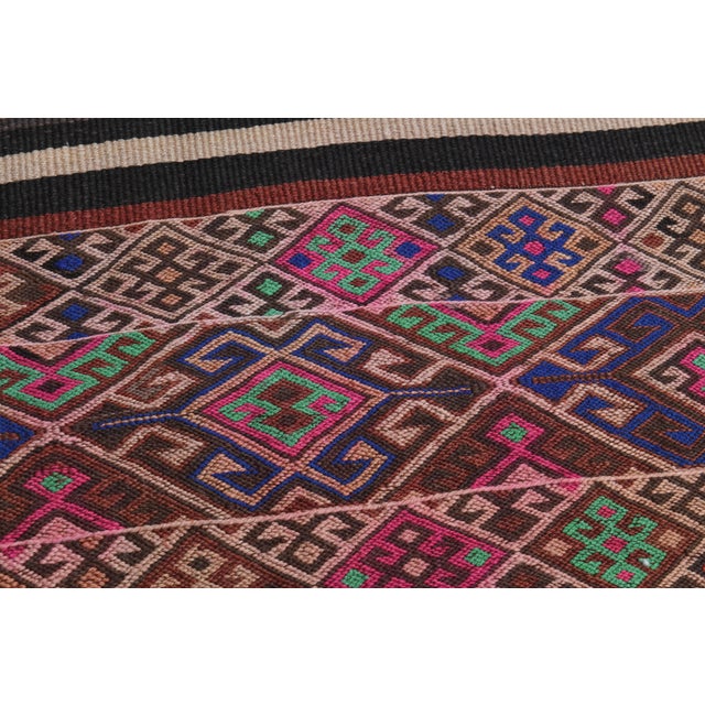 1970s Vintage Turkish Oushak Handmade Wool Cotton Pink Runner Rug For Sale In San Francisco - Image 6 of 11