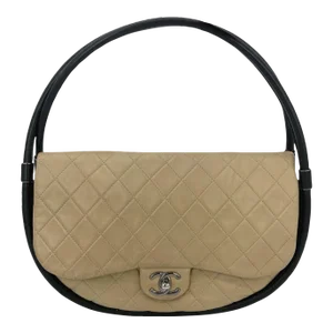 Rare Chanel Nude Lambskin Hula Hoop Bag