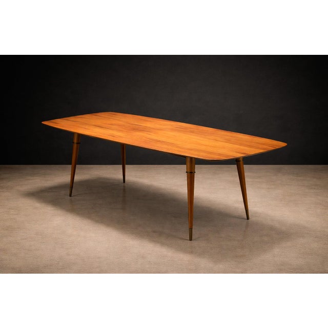 Brown Brazilian Caviúna Dining Table for Eight Attributed to Giuseppe Scapinelli, Brazil, 1950s - Lot 648 For Sale - Image 8 of 12