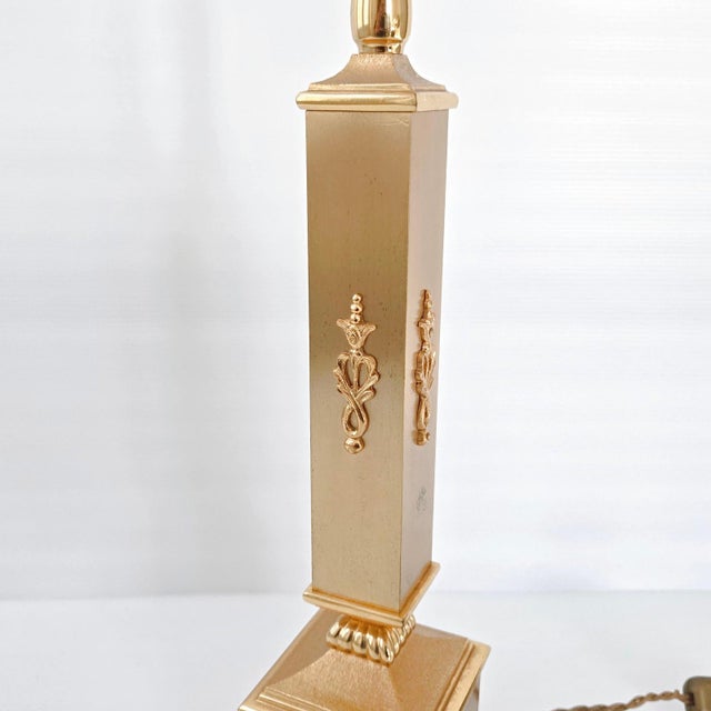 Mid-Century Modern Vintage Table Lamp in Bronze and Gilt Brass by Gaetano Sciolari, 1970s For Sale - Image 3 of 16