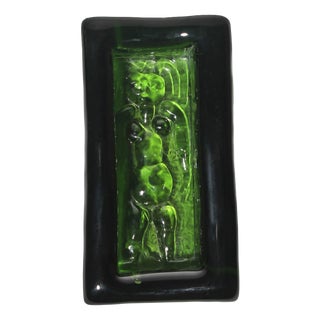 Vintage Nude Female Relief Art Glass Bowl by Erik Höglund for Kosta Boda, 1960 For Sale