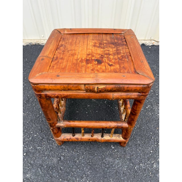Mid 1900s Asian Dry-Joint Tortoise Bamboo Planter Stand For Sale - Image 6 of 12