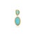 Vintage 12.2 Carat Turquoise Diamond Halo Bohemian Statement Pendant in 14k Gold For Sale - Image 9 of 14