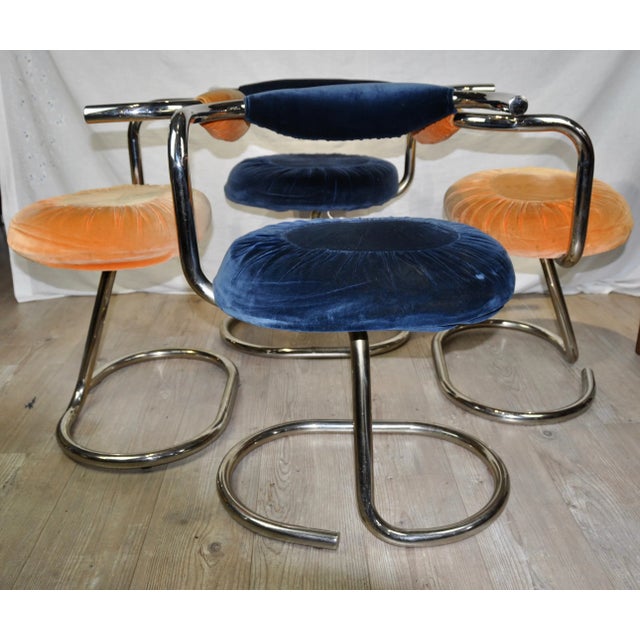 Model Cobra Dining Chairs attributed to Giotto Stoppino, 1970s, Set of 4 For Sale - Image 14 of 18