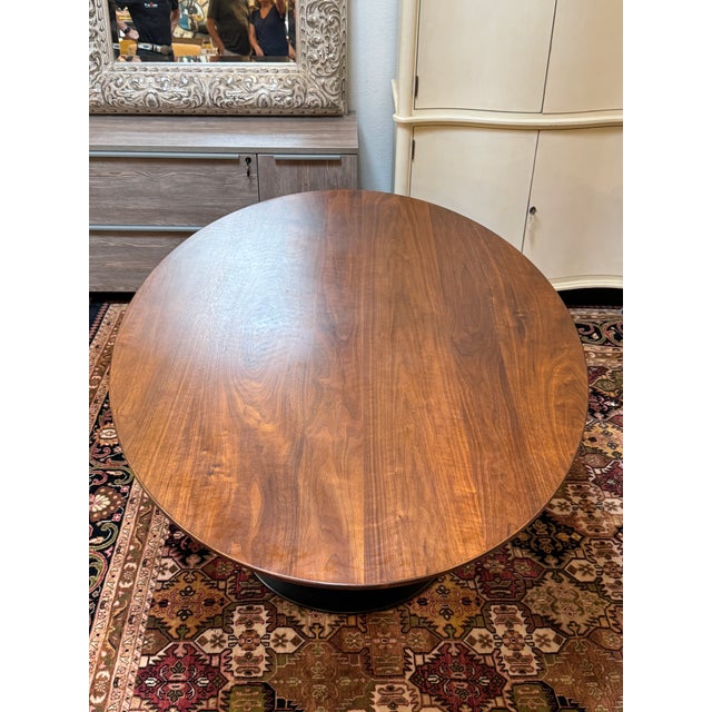 Contemporary Williams-Sonoma Home Tulip Walnut Dining Table For Sale - Image 3 of 11