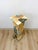Wood Vintage Postmodern Art Deco Hand Painted Pedestal Hidden Storage Cubist Column For Sale - Image 7 of 9