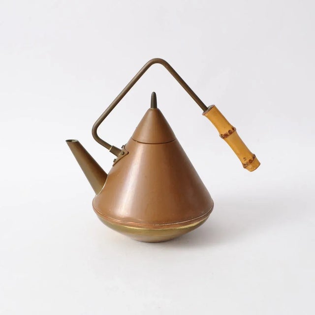 Mid-Century Copper and Brass Teapot, 1960s For Sale - Image 4 of 7
