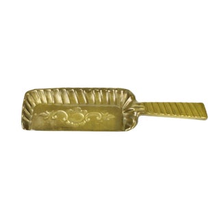 Mid 20th Century Brass Crumb Catcher Silent Butler Helper Pan For Sale