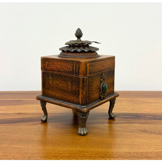 Wood Vintage Jo Marz Limited Edition Wooden Trinket Box No. 11/500 For Sale - Image 7 of 10