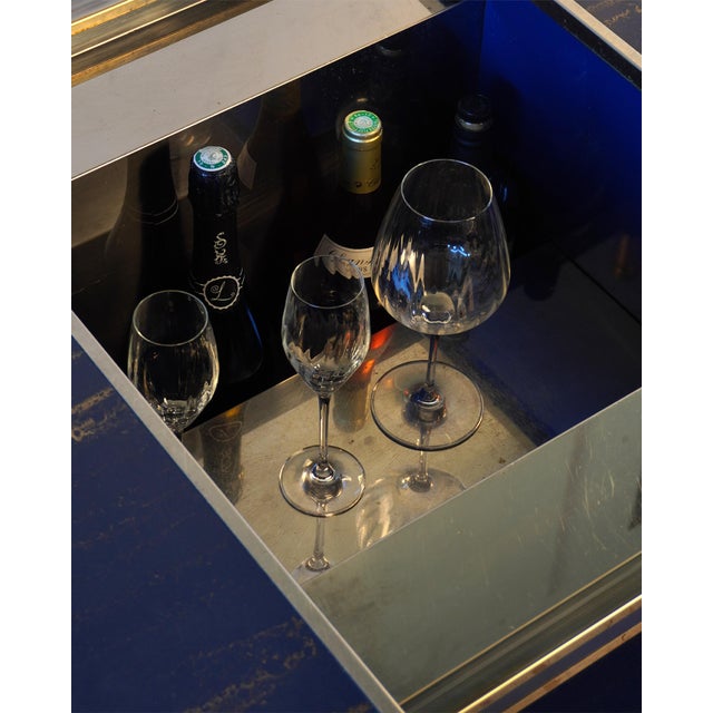 Blue Vintage Bar Coffee Table, 1980s For Sale - Image 8 of 10