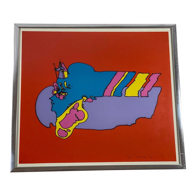 "Remembering the Flight" Peter Max Signed Framed Serigraph Ed. 264/300 For Sale