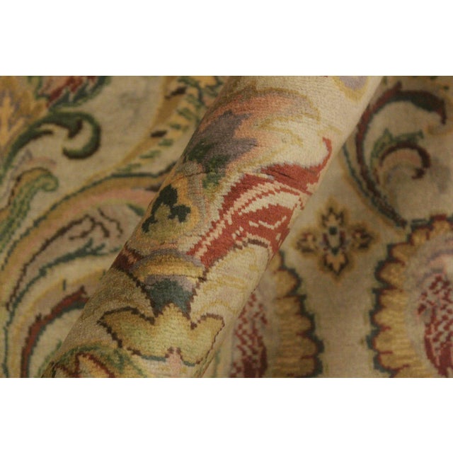 Shabby Chic 1990's Pak-Persian Taupe/Green Wool Rug - 4'0'' X 6'0'' For Sale In New York - Image 6 of 9