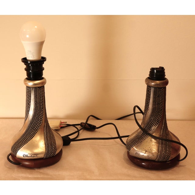 Silver Table Lamps by Ottaviani, 1970s, Set of 2 For Sale - Image 11 of 11