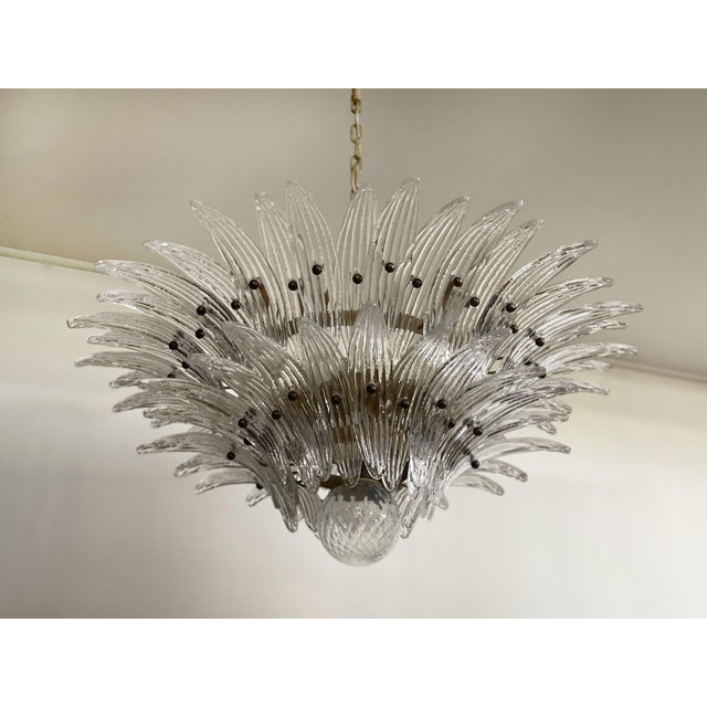 Murano Chandelier in Transparent Glass, 1990s For Sale - Image 9 of 18