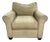 Bassett Tan Rolled Arm Fabric Club Chair For Sale