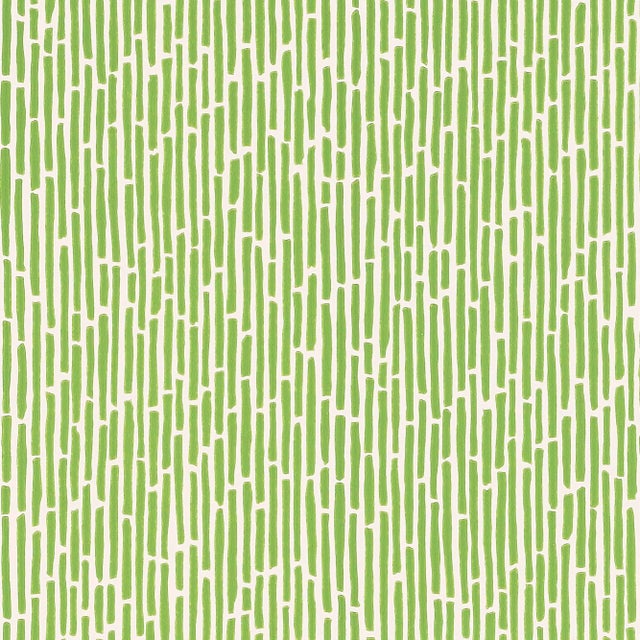 Sample - Schumacher Bamboo Wallpaper in Spring For Sale