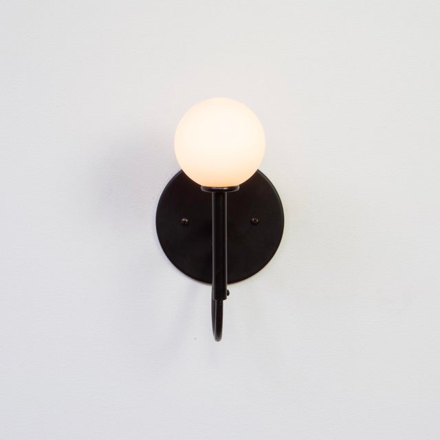 Loop Sconce Black, Modern, by Research.Lighting, Modern, Minimal For Sale In New York - Image 6 of 11