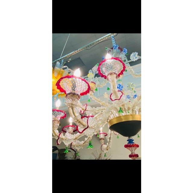 Monumental Elaborate Murano Chandelier For Sale In Philadelphia - Image 6 of 9