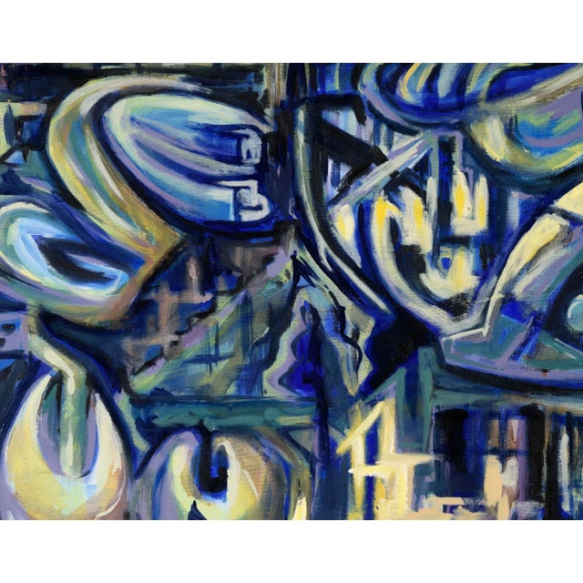 "Visions of the Metropolis #1" Spheres in Downtown Original Oil by Travis Flack For Sale In Monterey, CA - Image 6 of 8