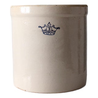 Antique Western Stoneware 3 Gallon Crock For Sale