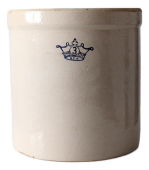 Antique Western Stoneware 3 Gallon Crock