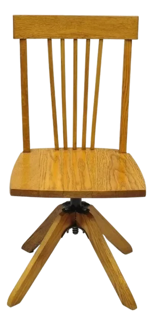 Early 20th Century Mission Arts & Crafts Oak Wood Small Child’s School Desk Chair