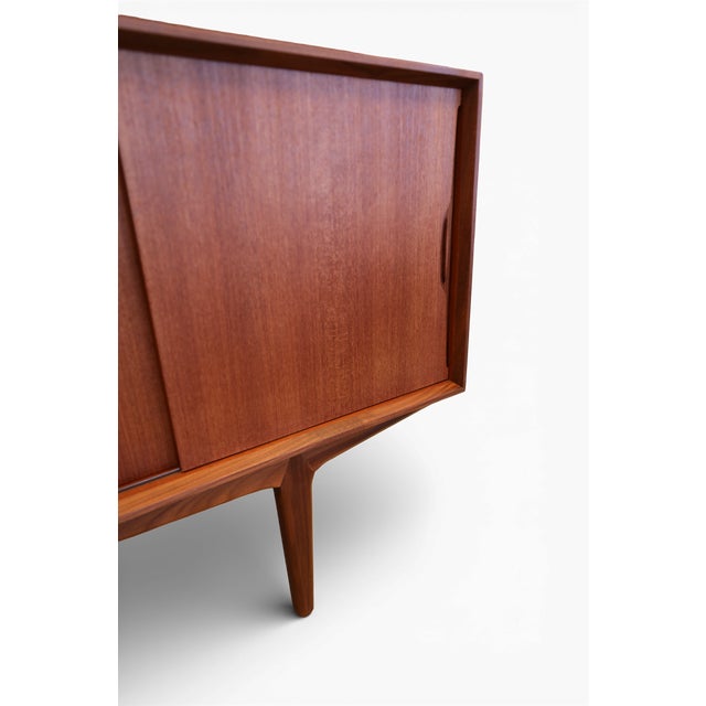Vintage Model 42 Sideboard in Teak with Sliding Doors by Knud Nielsen, 1960s For Sale - Image 13 of 18
