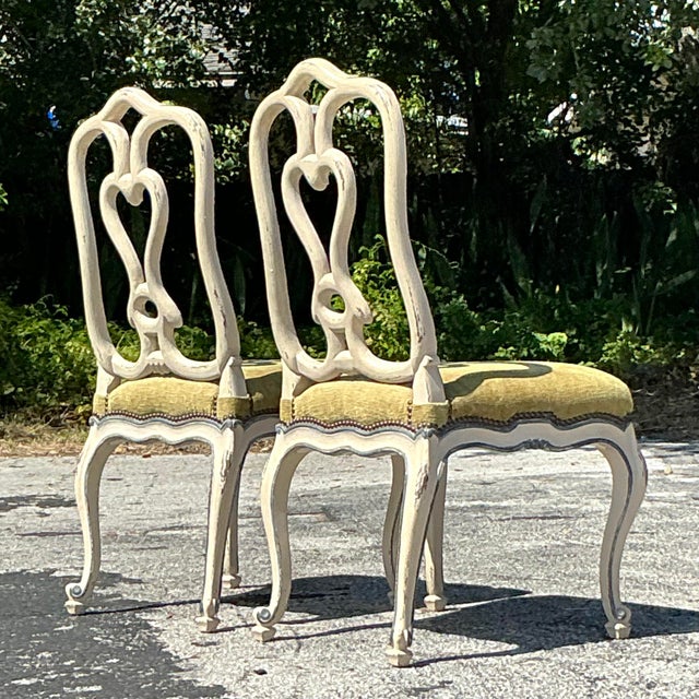 Wood Vintage Regency Niermann Weeks Queen Anne Scroll Dining Chairs - Set of 2 For Sale - Image 7 of 10