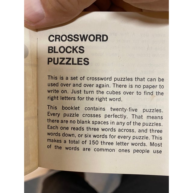 1967 Creative Playthings Crossword Blocks Puzzles Chairish