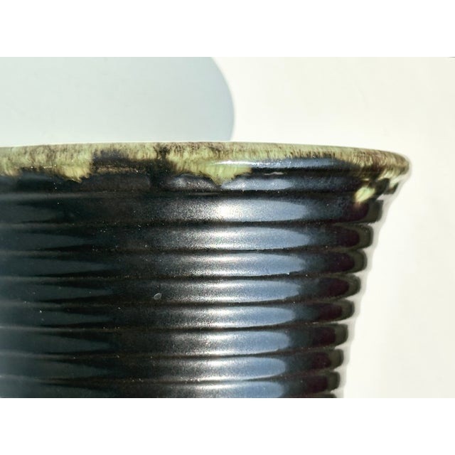 Vintage German Plant Pots in Mint Green and Brown-Anthracite Tones from Veb Keramik Meissen, 1950s, Set of 3 For Sale - Image 9 of 18