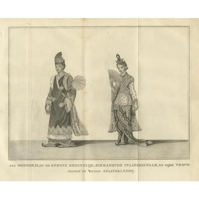 Copper Royal Burmese Official and His Wife in State Attire, 1800, Paper For Sale - Image 8 of 10