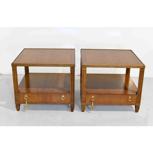 Mid Century Transitional Side Tables by Baker - a Pair For Sale In Chicago - Image 6 of 12