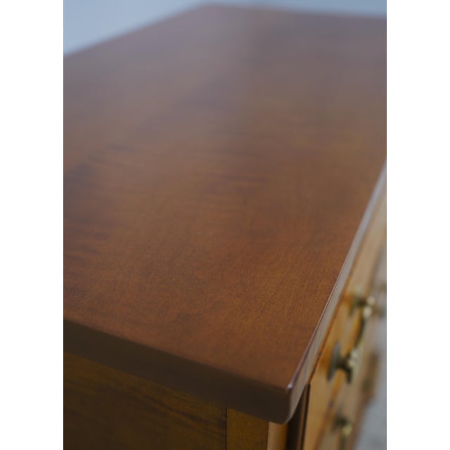 Wood Vintage Bench Made Tiger Maple 4 Drawer Bachelor Chest For Sale - Image 7 of 16