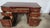 Brown Vintage Mahogany Leather Executive Desk Chippendale Block-Front For Sale - Image 8 of 10