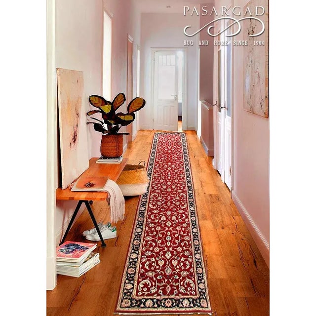 2020s 2020s Rust Color Hand Knotted Tabriz Design Runner For Sale - Image 5 of 5