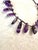 Mid-Century Modern Vintage Amethyst and Hashi Beaded Necklace For Sale - Image 3 of 4