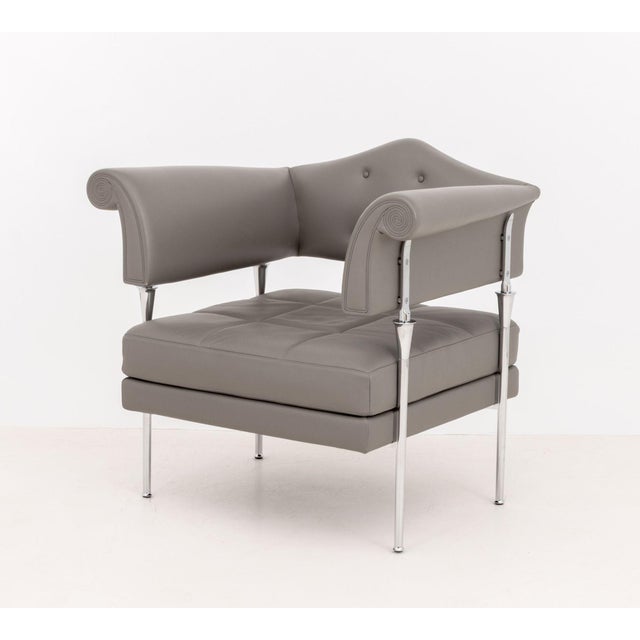 Luca Scacchetti for Poltrona Frau "Hydra Enif" Arm Chairs, Pair For Sale In New York - Image 6 of 11