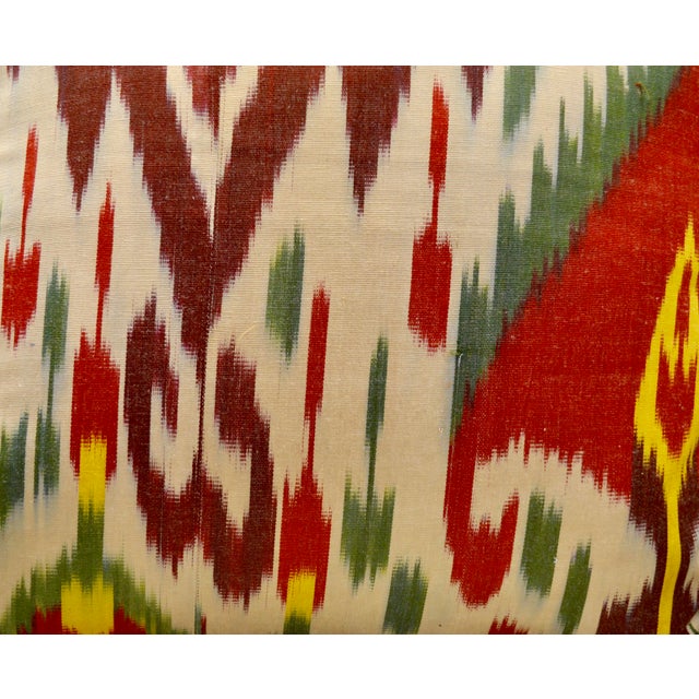 MultiColored Silk Ikat Throw Pillow Chairish