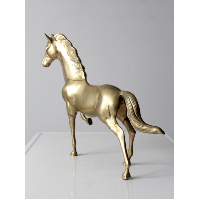 Mid Century Brass Horse Figure For Sale - Image 10 of 12