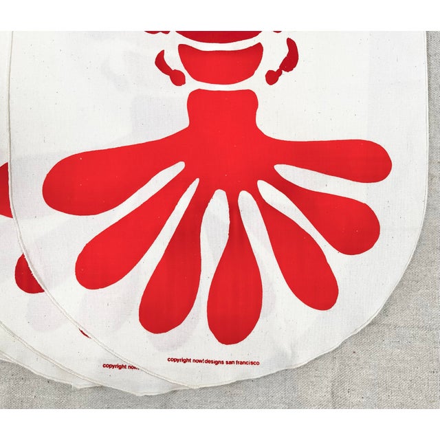 1970s Vintage Hand Printed Lobster Bibs- Set of 4 For Sale - Image 5 of 12