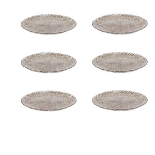 Chiara 6-Piece Fusion Glass Serving Platter Set, 11" For Sale