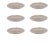 Chiara 6-Piece Fusion Glass Serving Platter Set, 11" For Sale