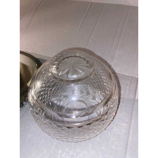 Traditional Waterford Crystal Glandore Rose Bowl Vintage Cut Glass Round Flower Vase Mint For Sale - Image 3 of 7