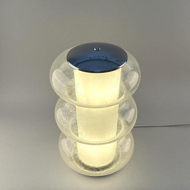 Sculptural Murano Glass Table Lamp from Mazzega, 1960s For Sale - Image 11 of 15