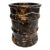 Italian Polished Portoro Marble Vase For Sale